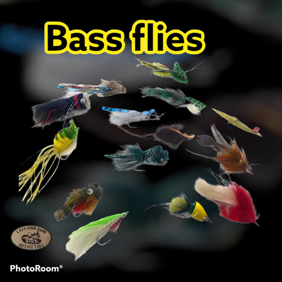 Bass fly assortment – Lazy river road outfitters
