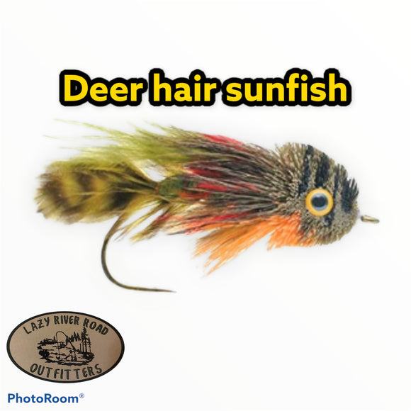 Bass Deer hair sunfish – Lazy river road outfitters