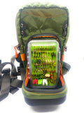 Lazy river road outfitters double sided fly box and chest pack loaded with premium flies