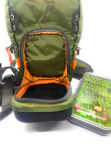 Lazy river road outfitters double sided fly box and chest pack loaded with premium flies